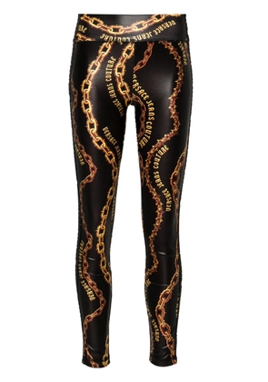 Versace Jeans Couture chain-print leggings - Black