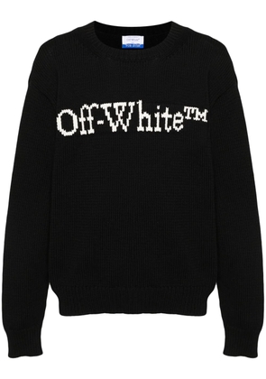 Off-White intarsia-knit logo jumper - Black