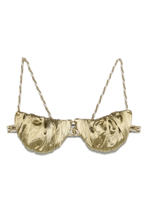 Isa Boulder Tiny Twist bikini top - Green