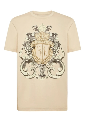 Billionaire crest-print T-shirt - Neutrals