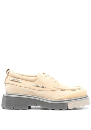 Off-White lace-up chunky loafers - Neutrals