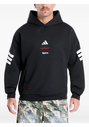 adidas x Footshop x Sparta stripes hoodie - Black