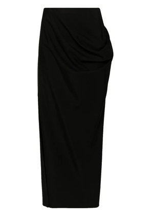 Alexander McQueen asymmetric high-waisted maxi skirt - Black