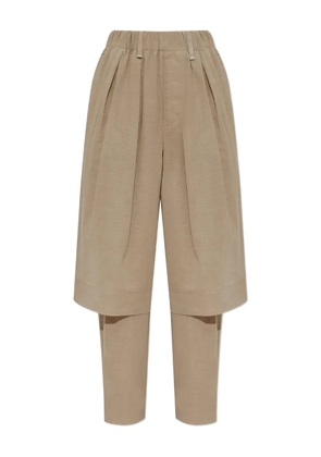 Issey Miyake Paper-Esque U tailored pleated trousers - Neutrals