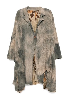 CHIAHUNG SU dyed mesh coat - Brown