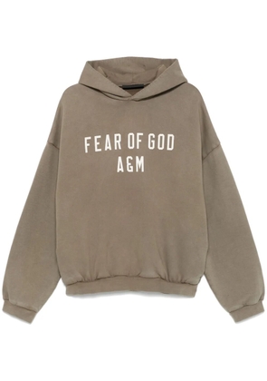 FEAR OF GOD ESSENTIALS logo-print hoodie - Green