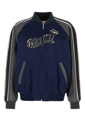 Marni satin bomber jacket - Blue