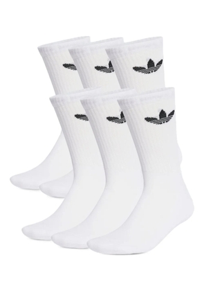 adidas trefoil-jacquard socks (pack of six) - White