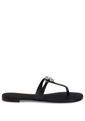 Giuseppe Zanotti Brionne crystal-embellished leather sandals - Black