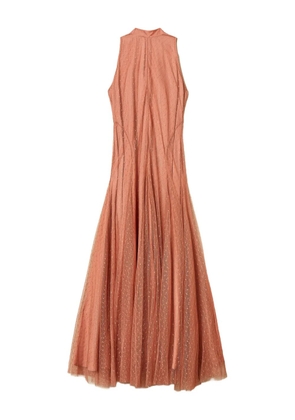 TWINSET polka-dot tulle maxi dress - Pink