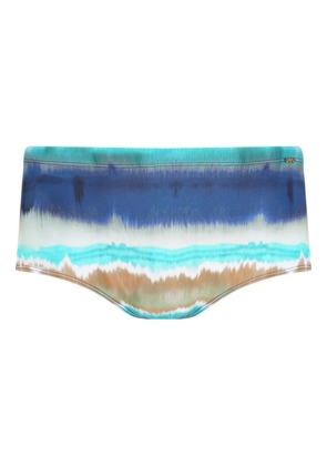Amir Slama tie-dye swim briefs - Blue
