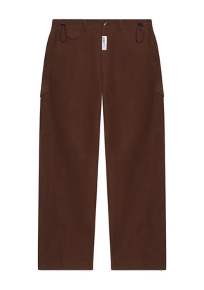 GCDS drawstring cotton pants - Brown