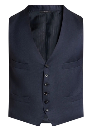 TOM FORD button-down tailored waistcoat - Blue