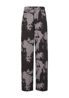 FENDI animal-print five-pocket jeans - Grey