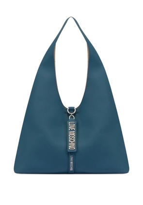 Love Moschino logo-lettering shoulder bag - Blue