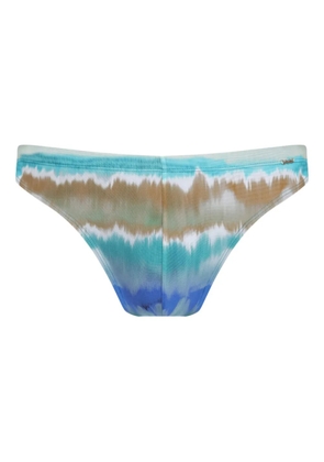Amir Slama tie-dye swim trunks - Blue