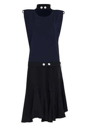 Gloria Coelho two-tone belted dress - Blue