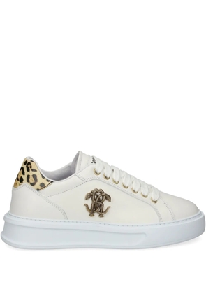 Roberto Cavalli leather sneakers - Neutrals