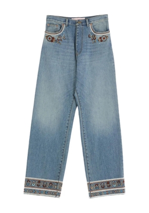 Valentino Garavani embroidered jeans - Blue