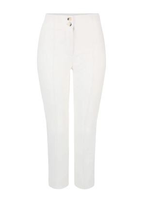 Veronica Beard Kean high-waisted buttoned trousers - White