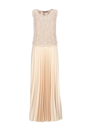 D.Exterior layered maxi dress - Neutrals