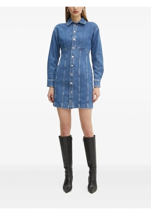 GUESS USA denim button-down shirt mini dress - Blue