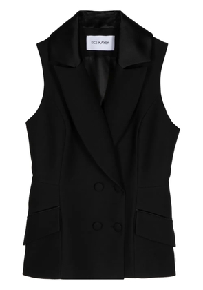 Dice Kayek peplum double-breasted vest - Black