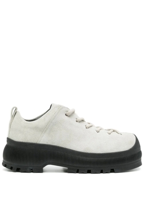 Jil Sander platform suede sneakers - Grey