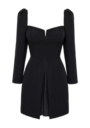 POST MERIDIEM long-sleeve A-line mini dress - Black