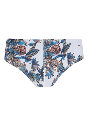 Amir Slama floral-print swim briefs - White