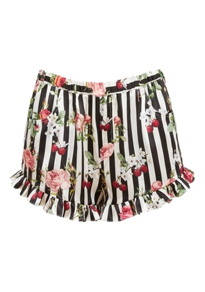 Fleur Du Mal Cherry Rose shorts - Black