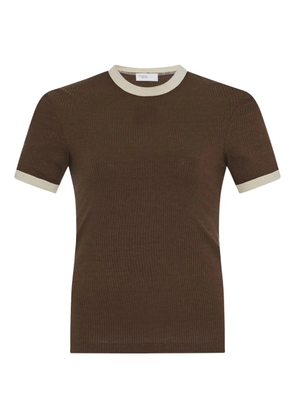 Rosetta Getty rib-knit T-shirt - Brown