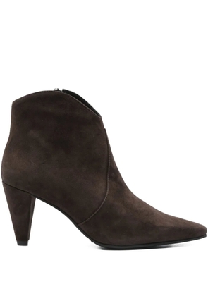 Evaluna 80mm pointed-toe heeled ankle boots - Brown