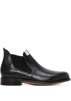 visvim leather chelsea boots - Black