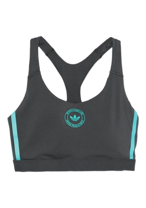 adidas racerback logo sports bra - Grey