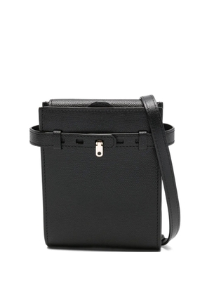 Valextra belted leather shoulder bag - Black