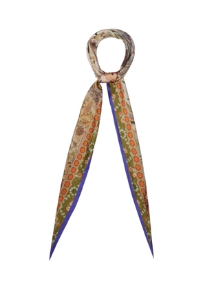 Pierre-Louis Mascia Aloeuw floral-print silk scarf - Neutrals