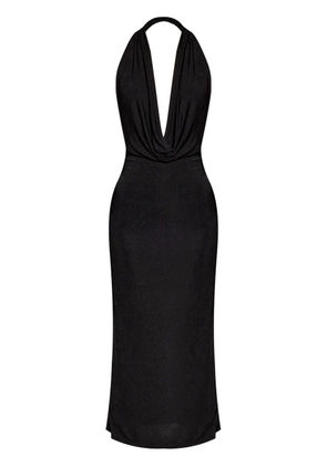 MISBHV cowl-neck midi dress - Black