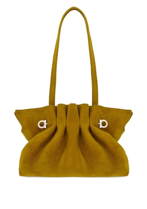 Ferragamo suede soft shoulder bag - Yellow