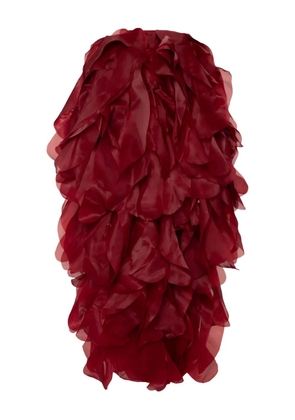 Lika ruffled petal cape - Red
