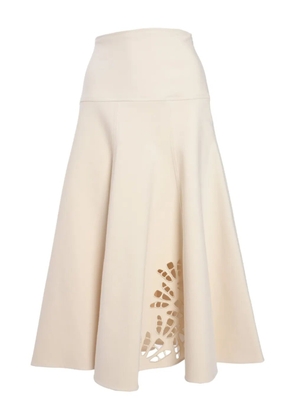 Fabiana Filippi guipure-detail midi skirt - Neutrals
