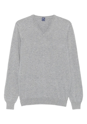 Fedeli V-neck cashmere sweater - Grey