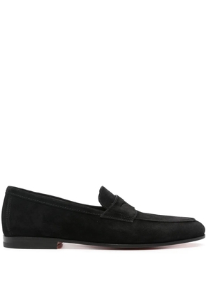 Santoni Carlo suede loafers - Black