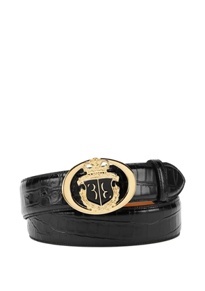 Billionaire croco-printed belt - Black