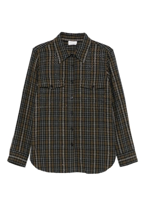 P.A.R.O.S.H. checked sequin-embellished shirt - Green