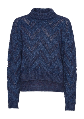 Henrik Vibskov high-neck open-knit sweater - Blue