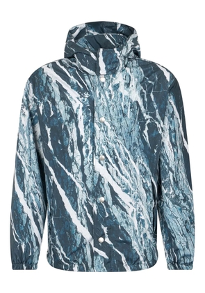 Roberto Cavalli marble-print bomber jacket - Blue