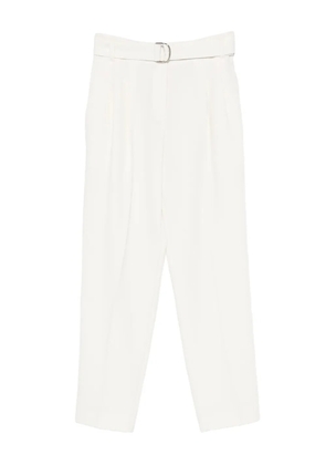 BOSS belted pleated trousers - White
