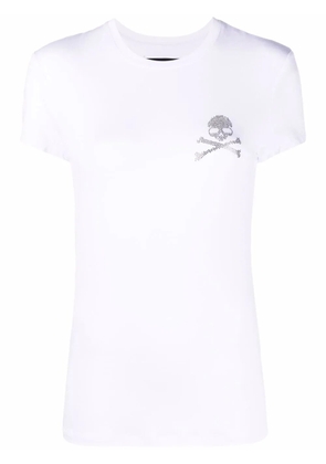 Philipp Plein rhinestone-skull T-shirt - White