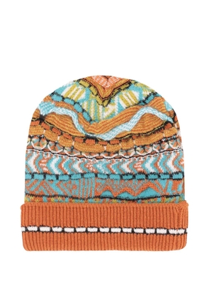 Laneus ribbed beanie hat - Orange
